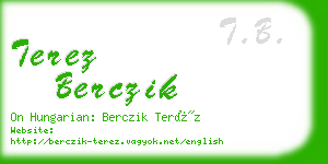 terez berczik business card